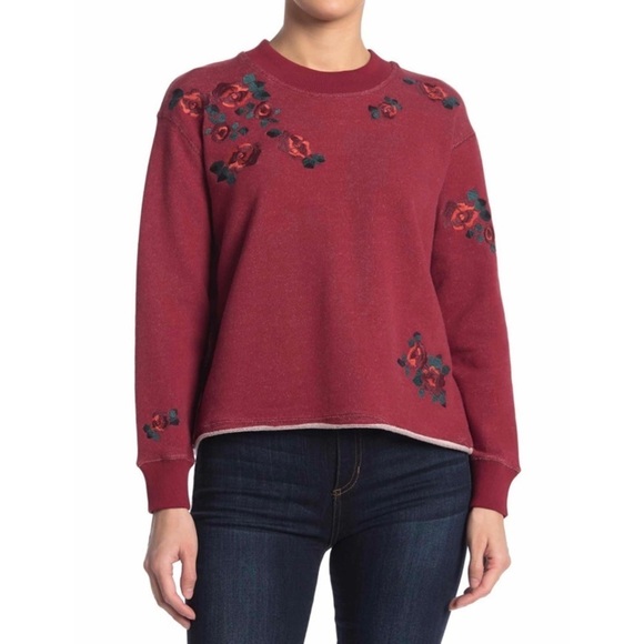 NWOT MADEWELL Floral Crewneck Sweatshirt - Picture 1 of 2